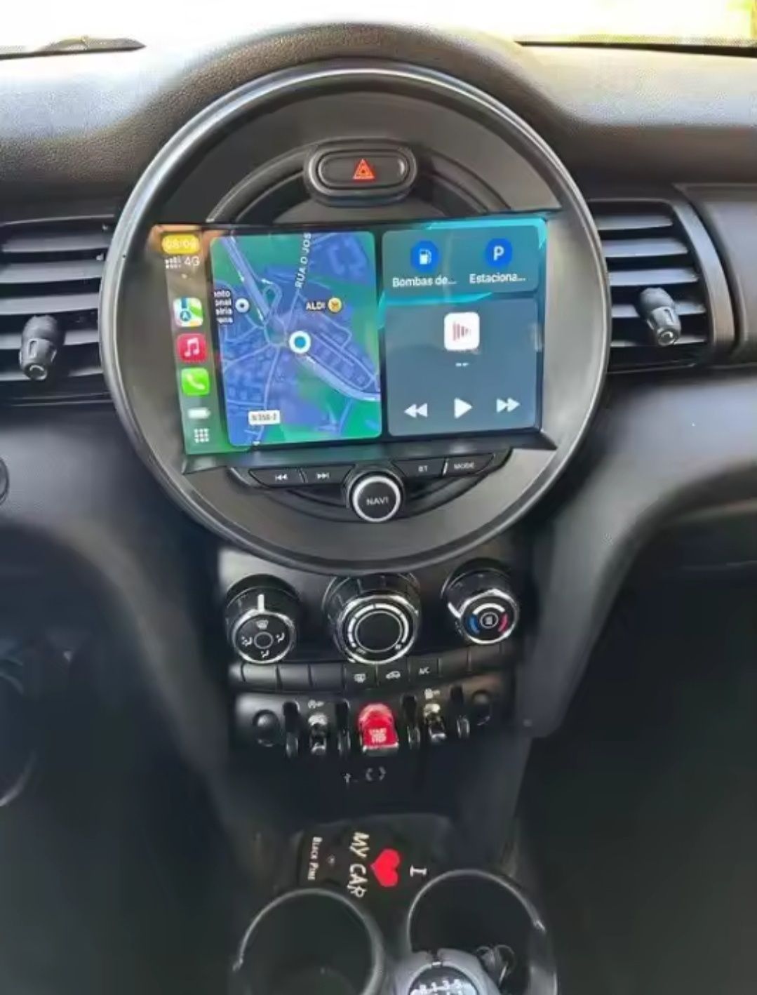 Rádio Mini F55 F56 Android 14 (Novo)
