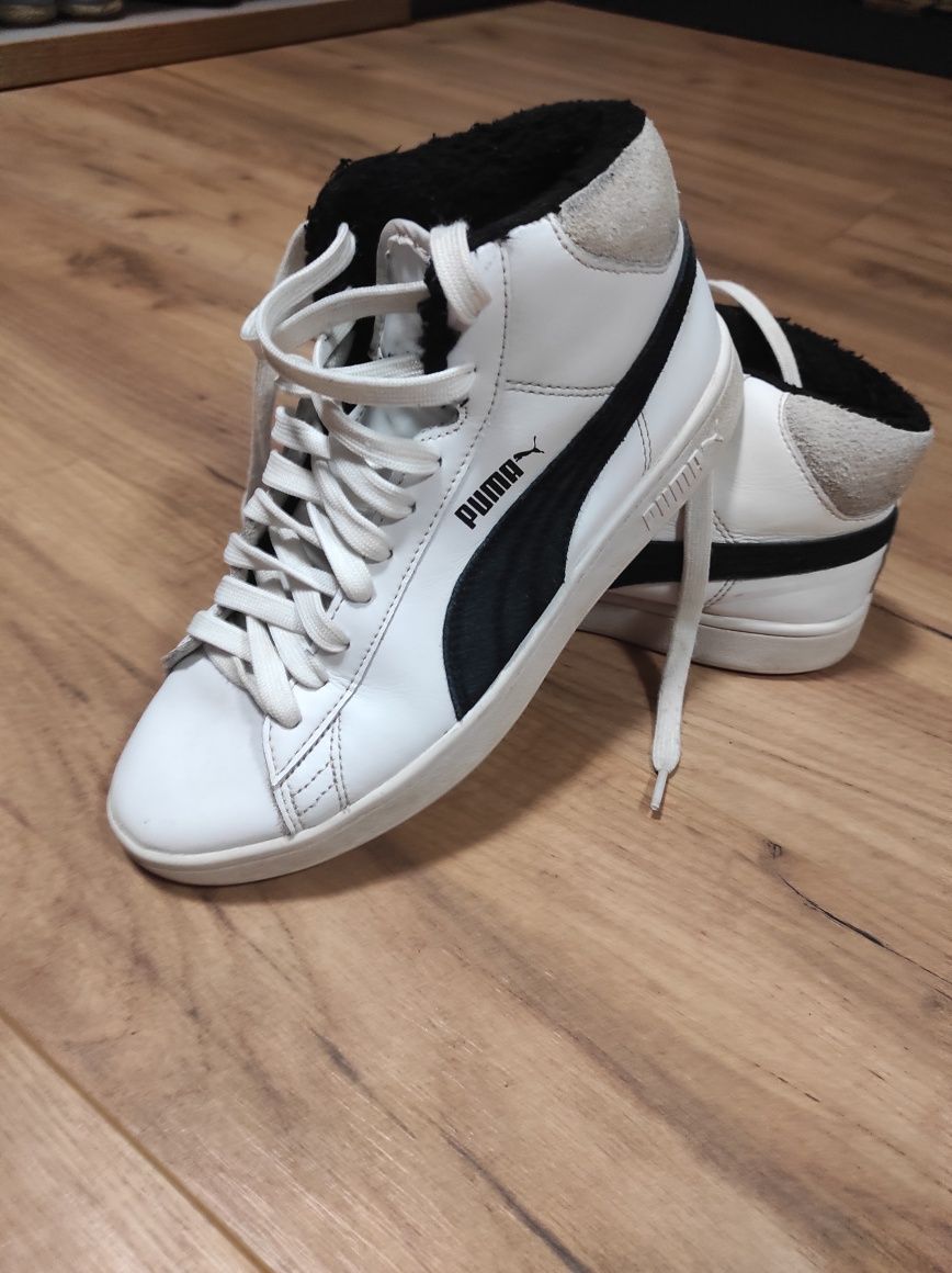 Buty Puma Smash V2 Mid L Fur Jr 38 ocieplane futerko