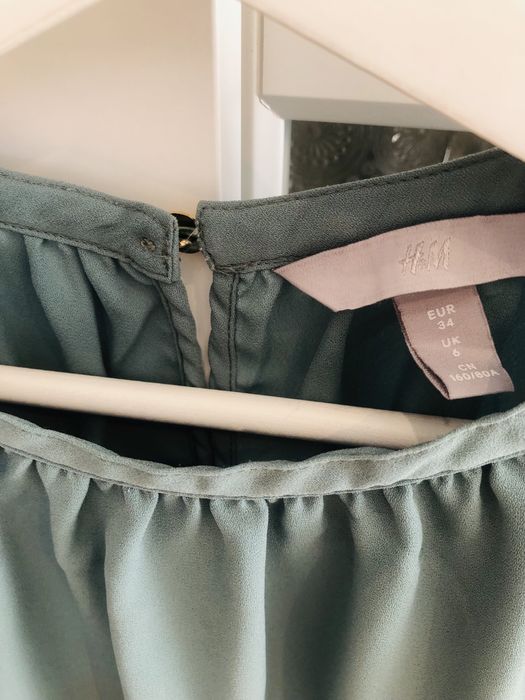 Piękna zielona bluzka- H&M - 34/XS