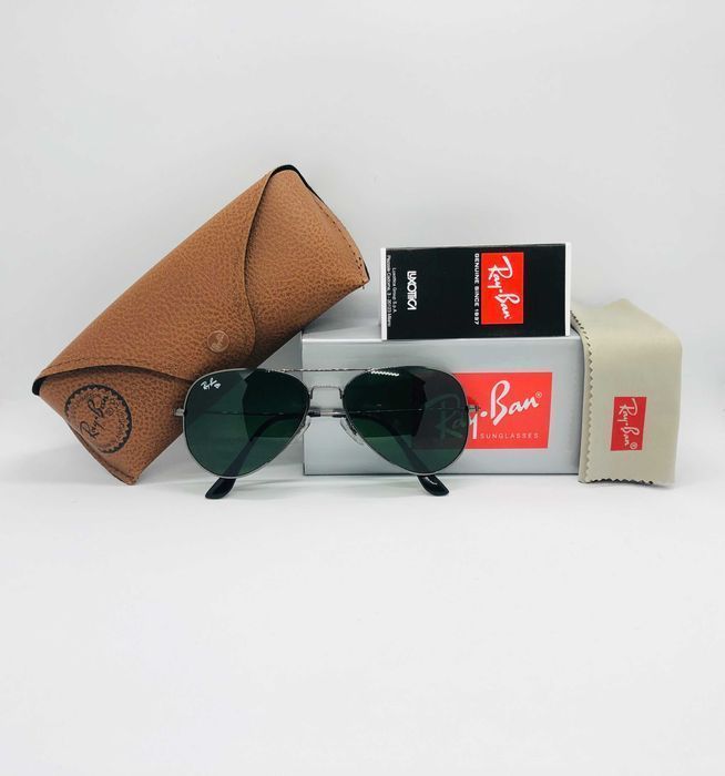 Солнцезащитные очки Ray Ban Aviator Large Metal 3025 sGreen 58м стекло