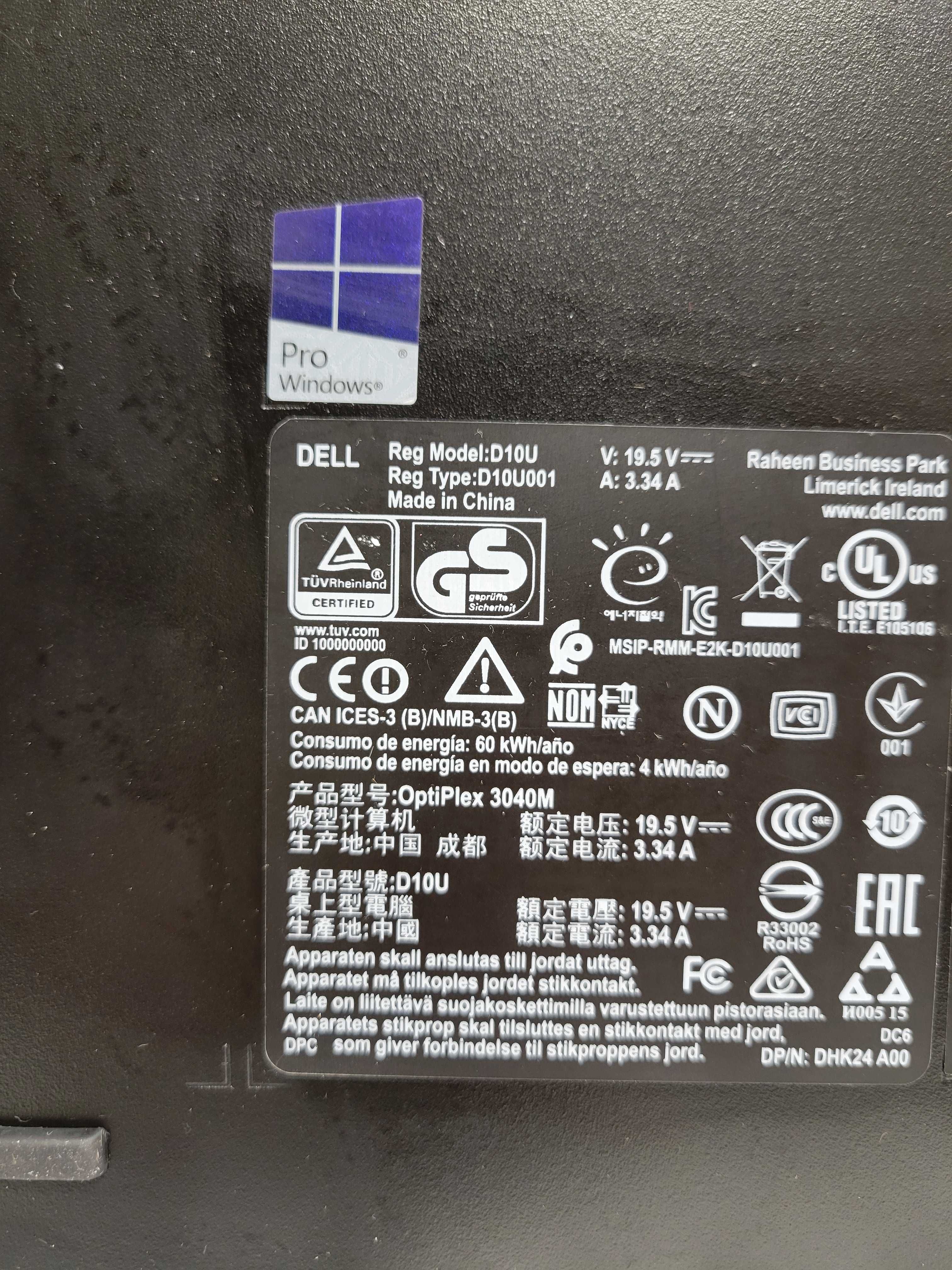 8Gb Intel Core I3-6100T HDMI Dell Optiplex 3040 Компьютер Неттоп