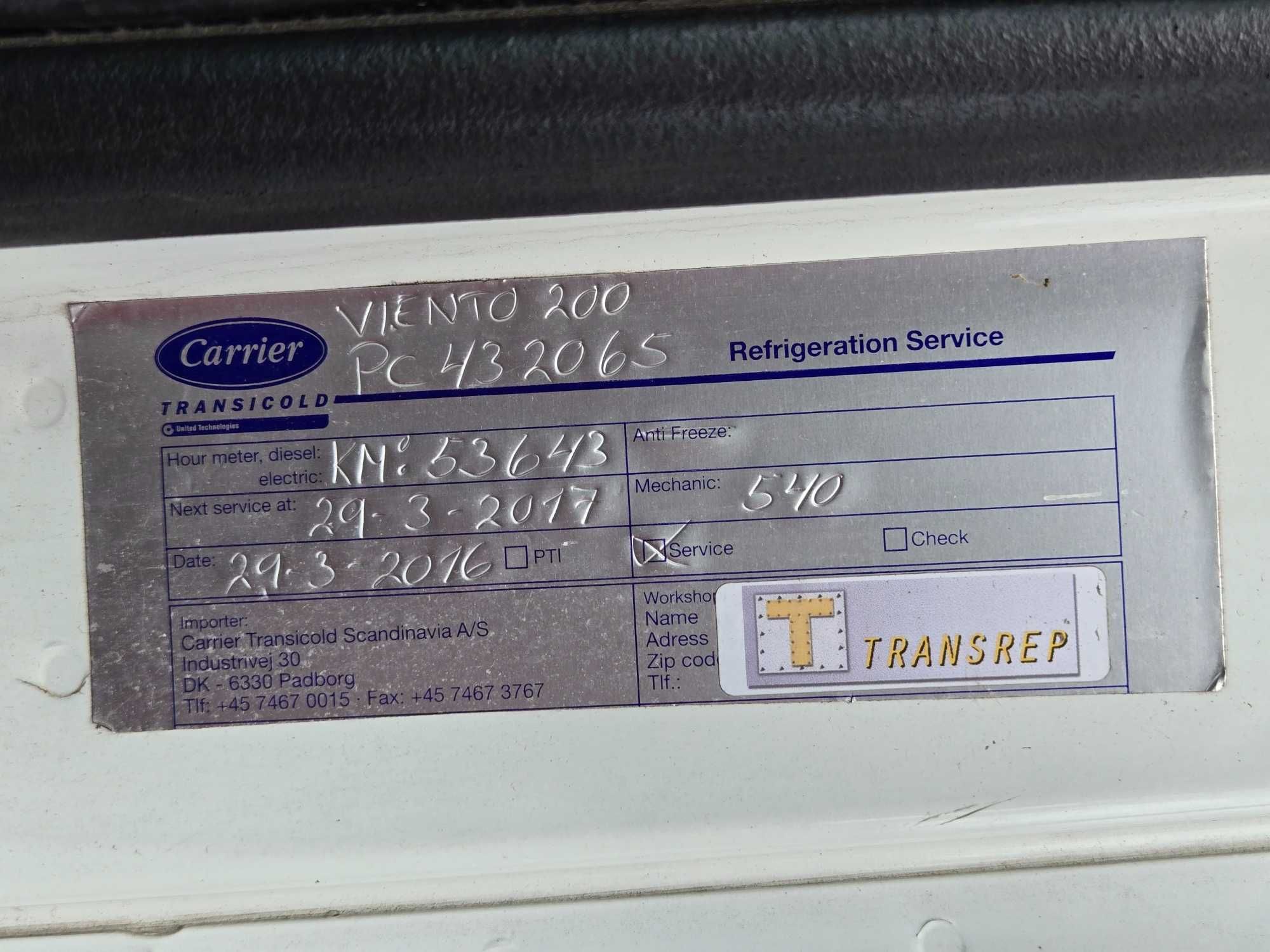 Zabudowa busa Chłodnia Izoterma Carrier Fiat Ducato, Jumper Boxer lift