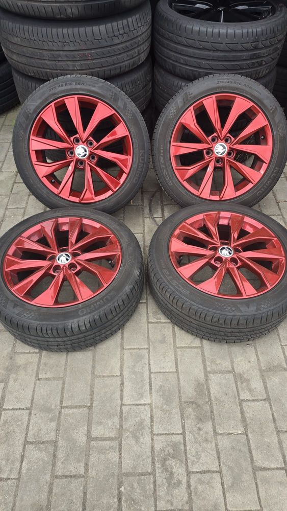 Oryginalne felgi Skoda 16” + opony Hankook | 5x112 ET46