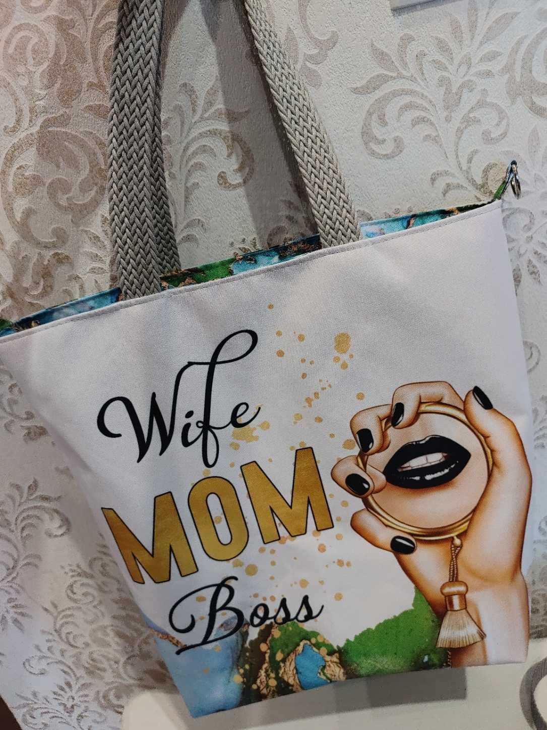 torebka torba wife mom boss / żona mama szefowa + saszetka (opcja)