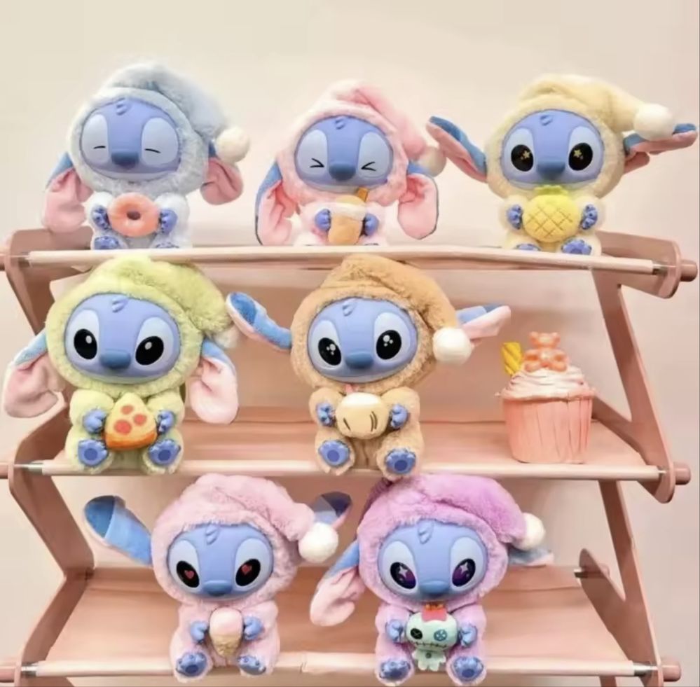 Мʼяка іграшка-брелок Лабубу Стіч (Labubu Stitch). Тренд 2025 року