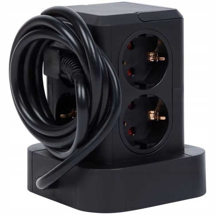 Przedłużacz rozdzielacz listwowy Promax 1,4 m 8 szt. gniazd czarny