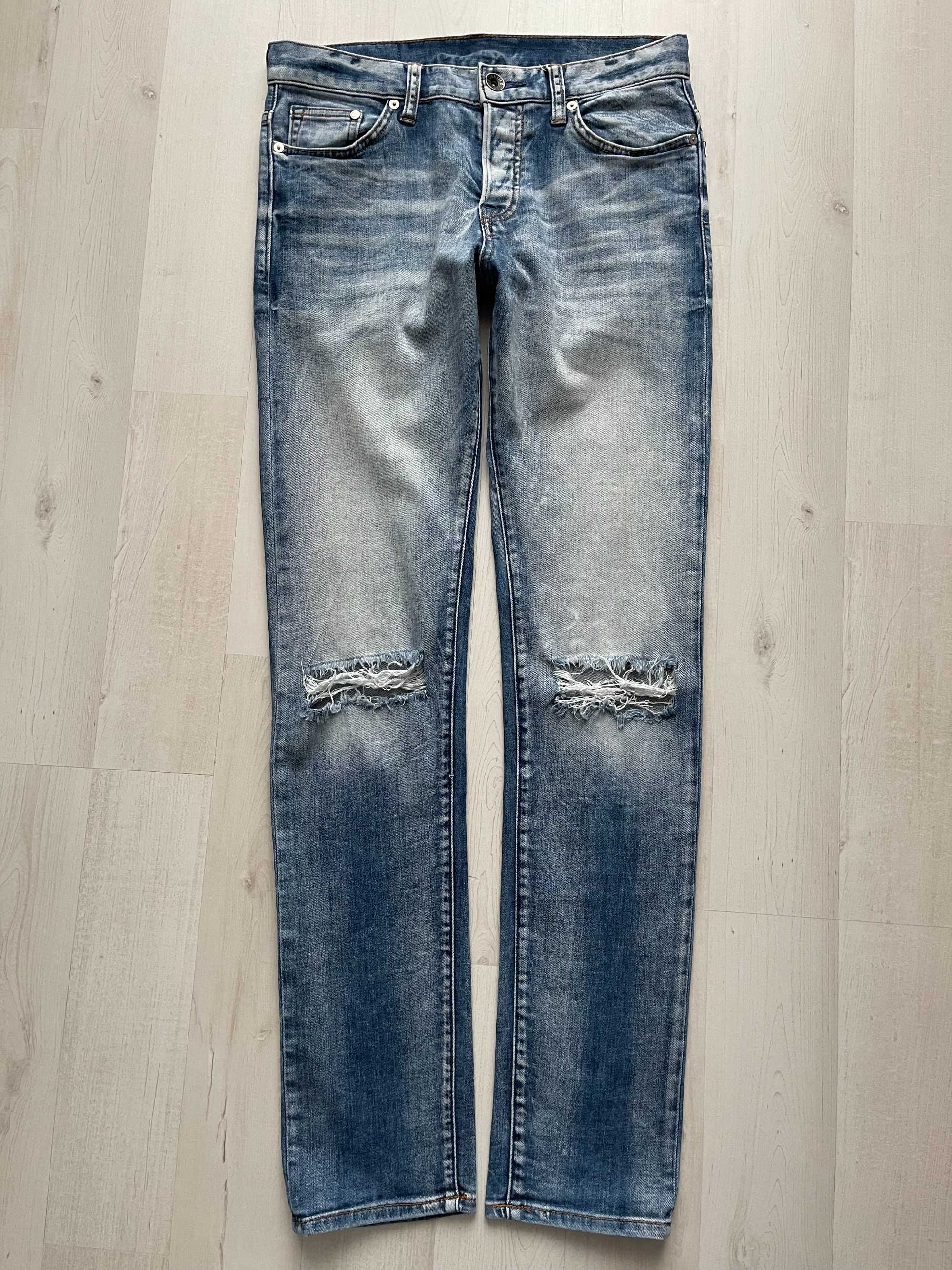 H&M denim low waist slim spodnie rurki slim fit rozmiar M