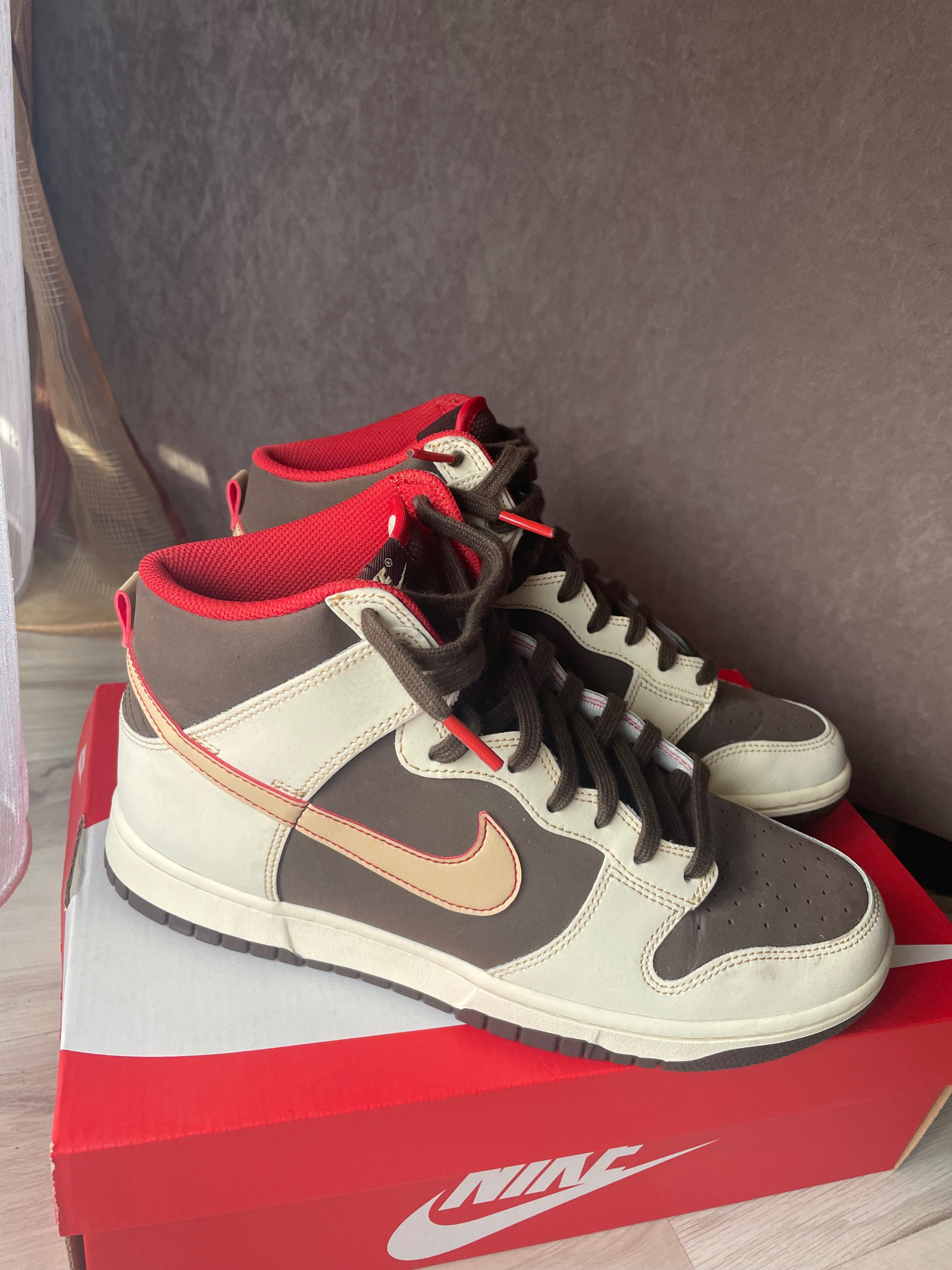 Buty męskie Nike Dunk High Retro SE - Brązowy