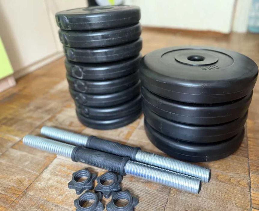 Гантелі розбірні 2шт по 26кг комплект 52кг набірні з дисками композит