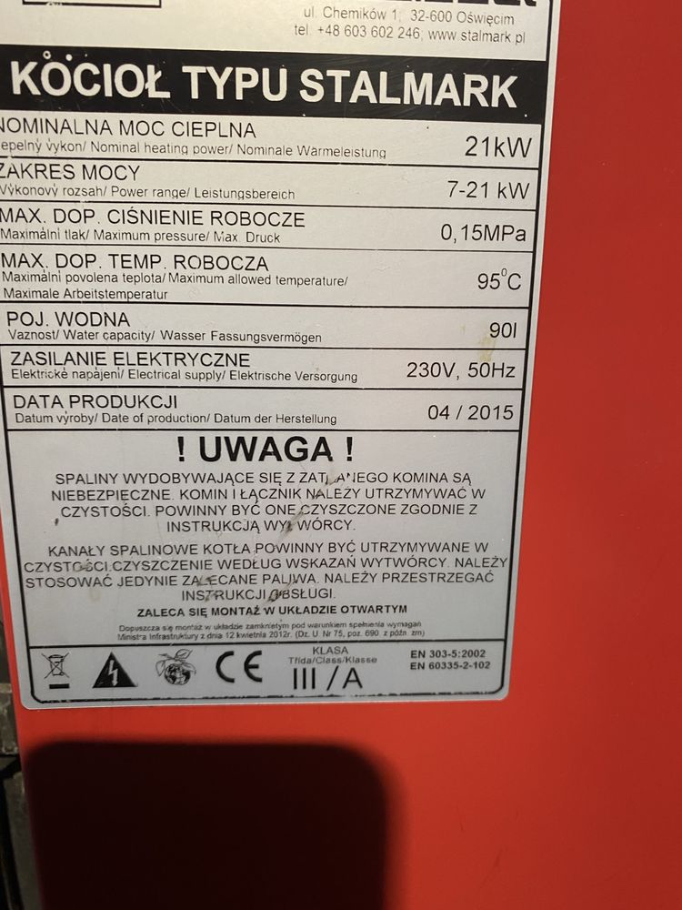 Piec Z Podajnikiem Tłok