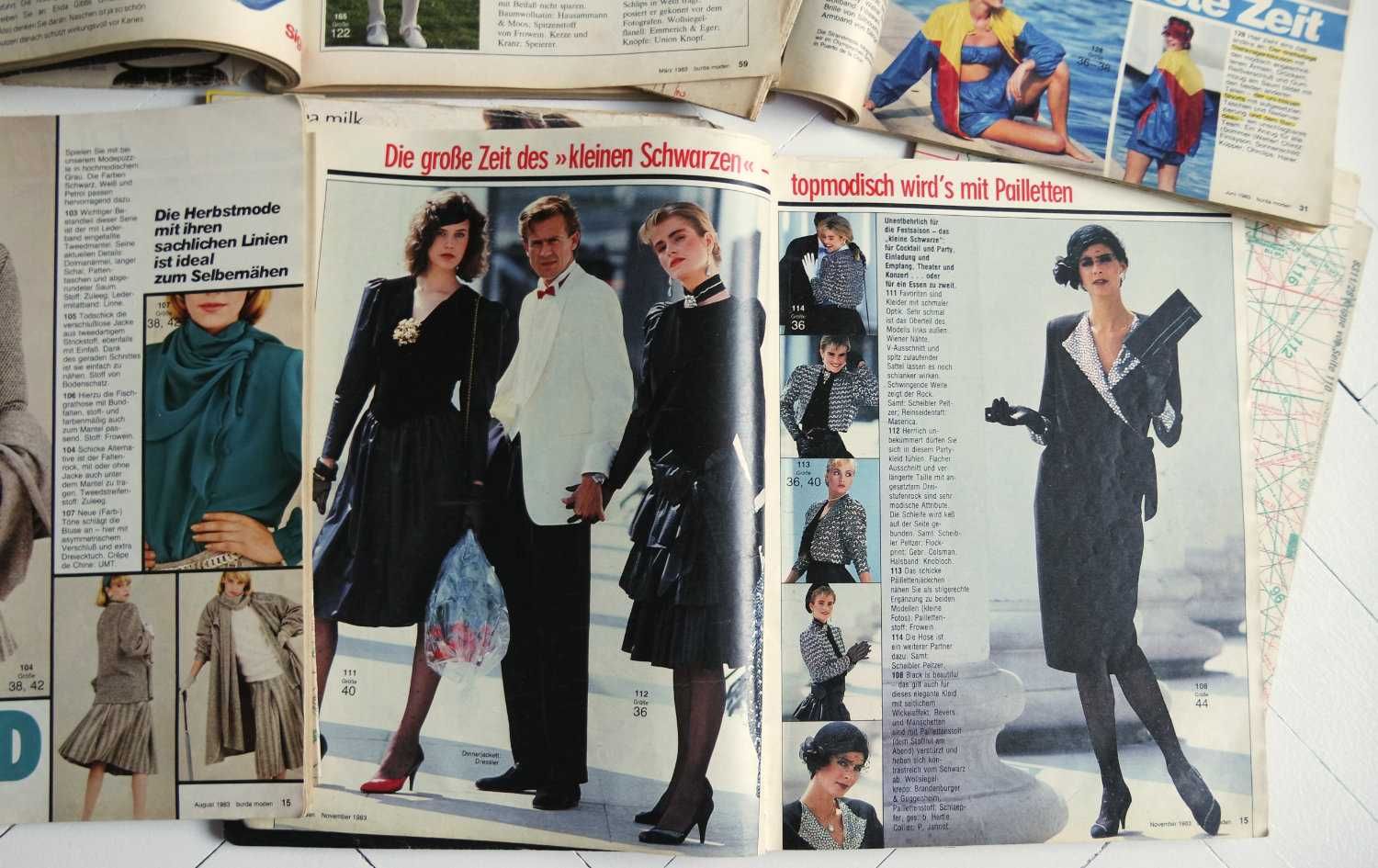 Burda moden 1983 - 6 numerów krawieckie niemieckie stara