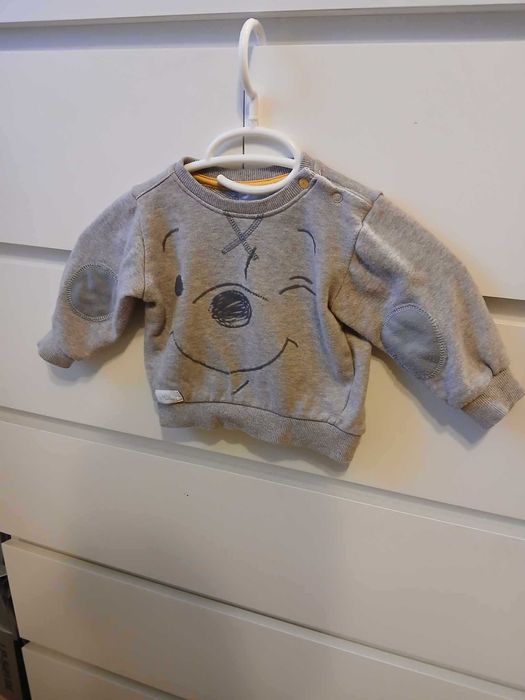 80 cm Disney baby szara bluza z kubusiem puchatkiem kubuś puchatek