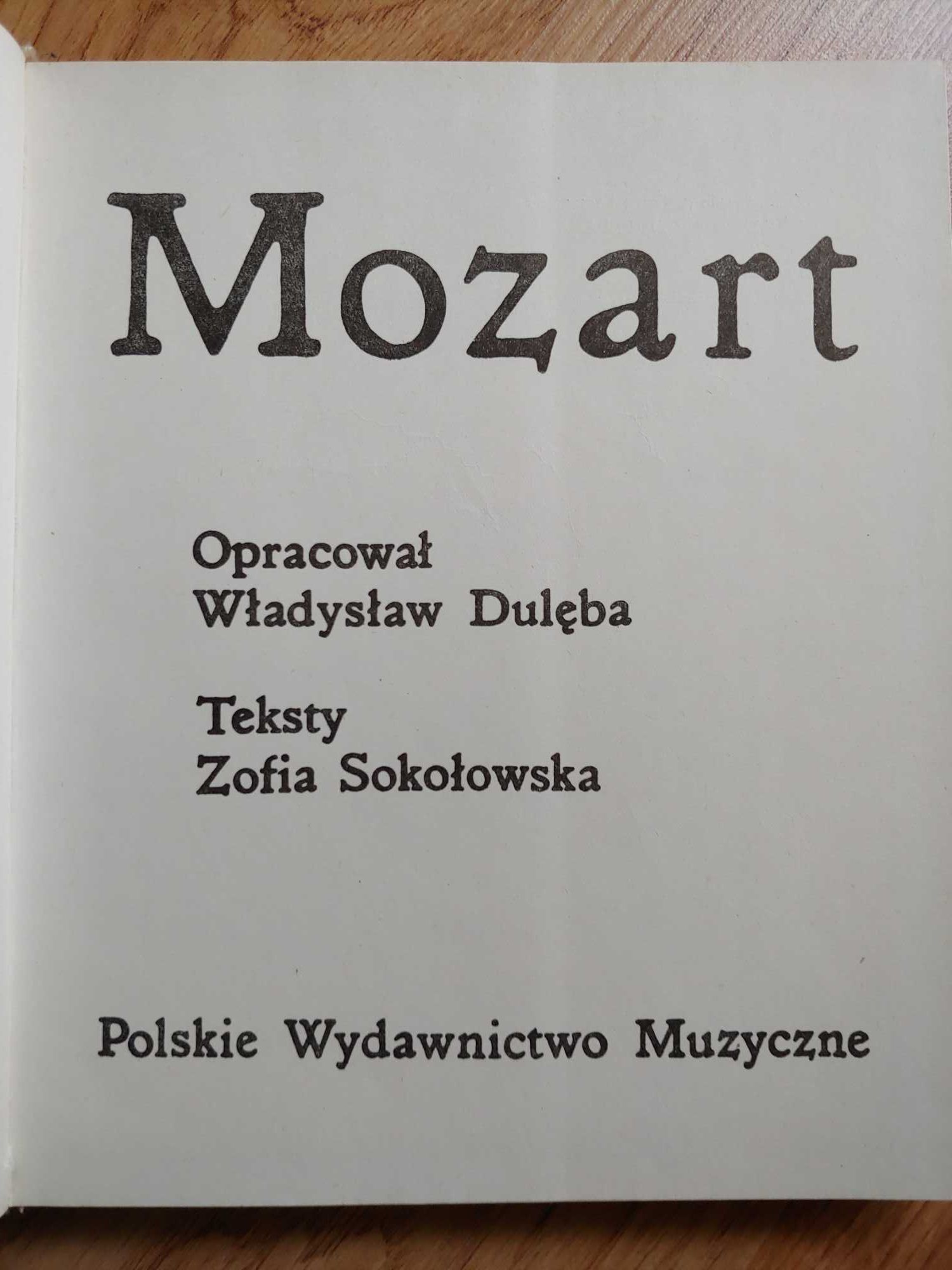 Książka Mozart W.Dulęba