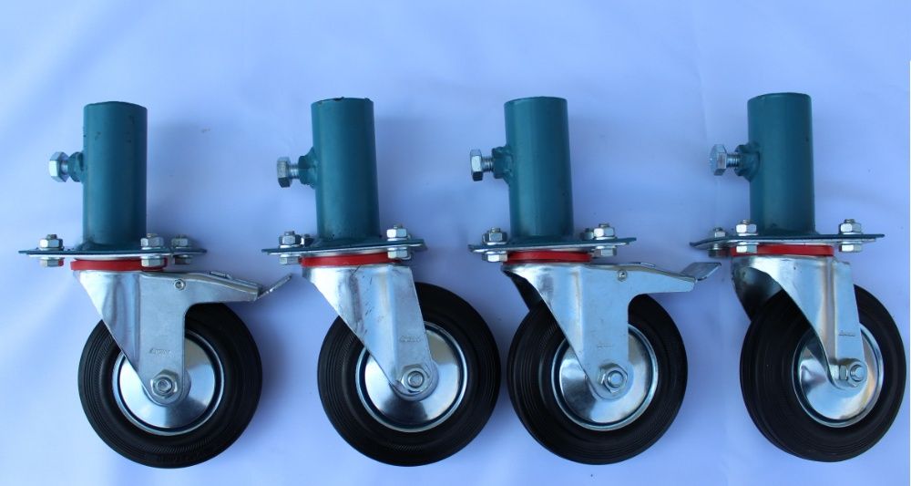 Kółka koła do rusztowania ze stopką 125mm 320kg udźwigu