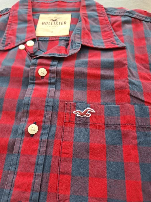 Camisa xadrez Hollister manga comprida. Tam. L