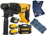 Dewalt Wiertarka SDS + 2,6J 2x 5 AH Zestaw Dłuta wiertła do betonu