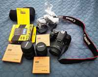 Canon Kit 450, 18-55mm + Extras
