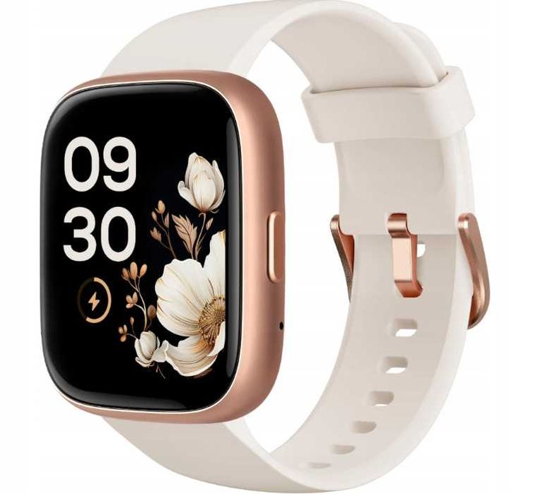 Smartwatch damski Toobur idw26 beżowy zegarek fitness