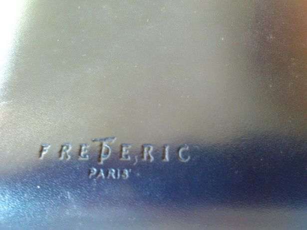 Mala / bolsa / clutch em pele genuína azul marinho - FredericT Paris