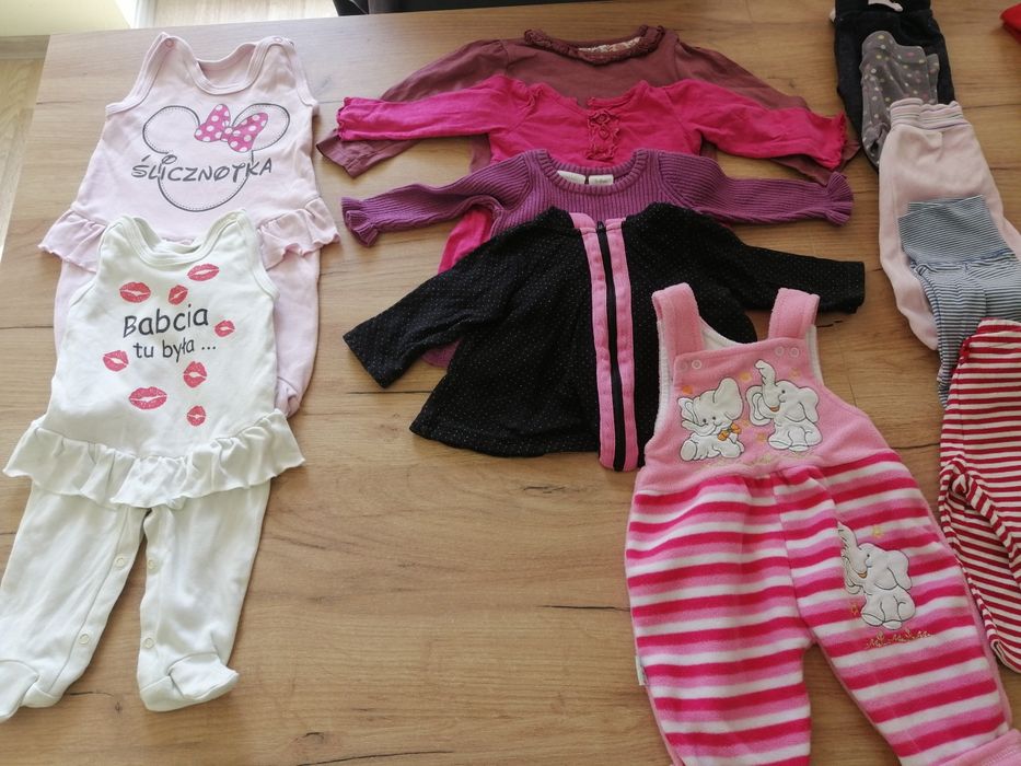 Ubranka dla dziewczynki 68 rozm. 3-6 miesiecy