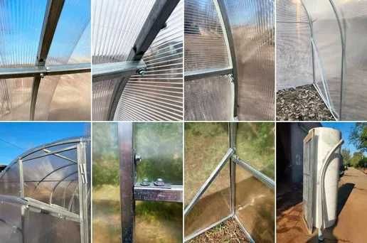 Tunel szklarnia Wegan 2×3 z ocynkowanego kwadratu z poliwęglanem 6 mm