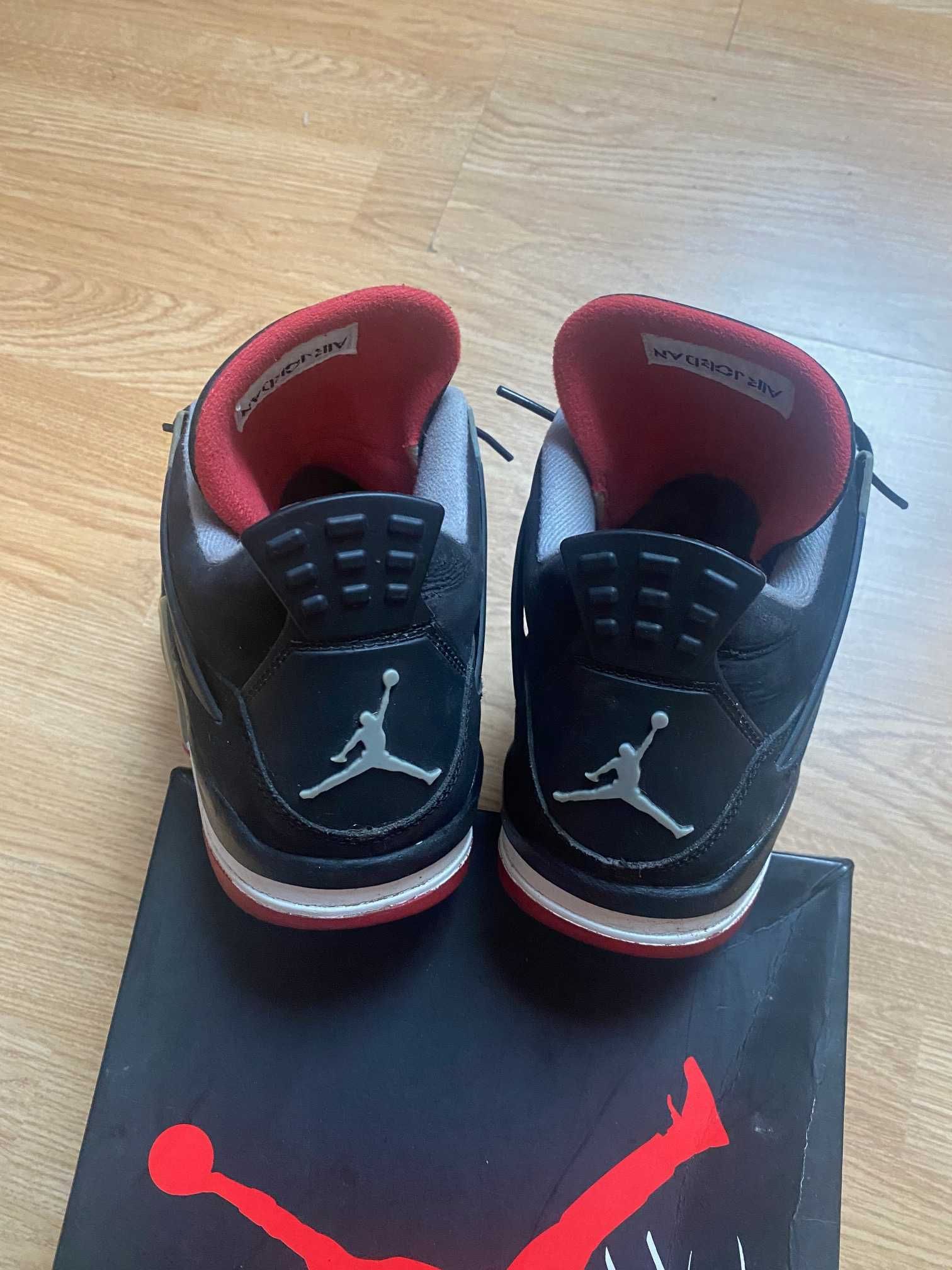 air jordan 4 retro black cement 2012 us10 bred concord space jam