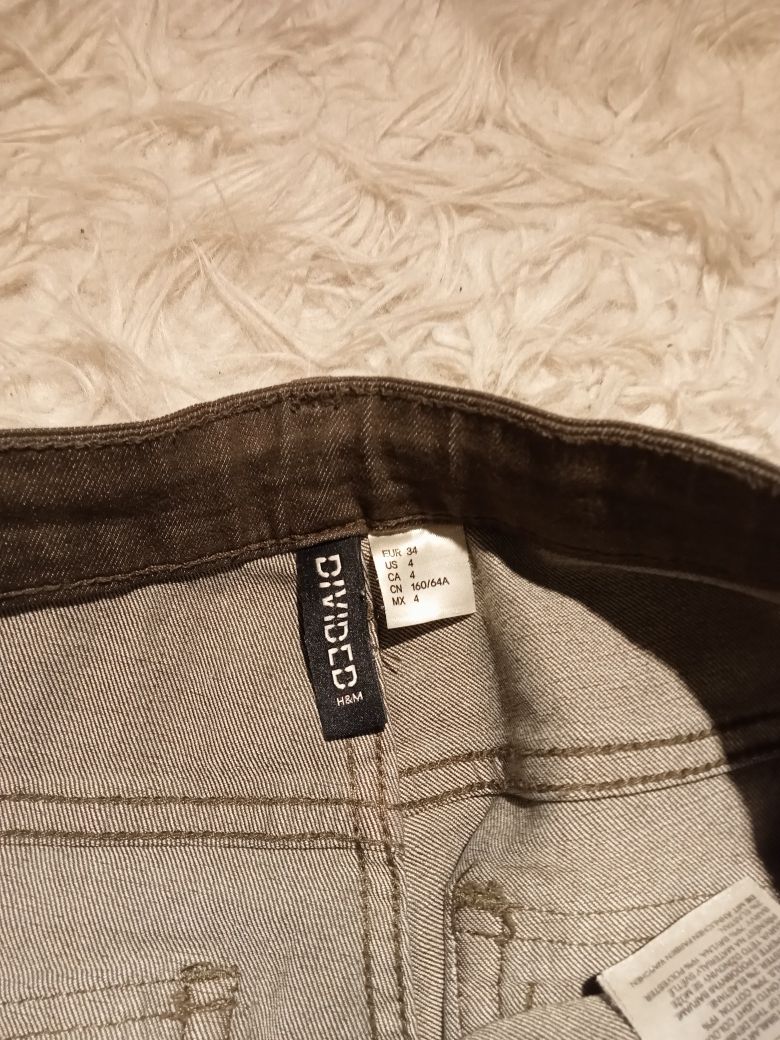 Spodnie jeansowe z wysokim stanem rurki H&M XS