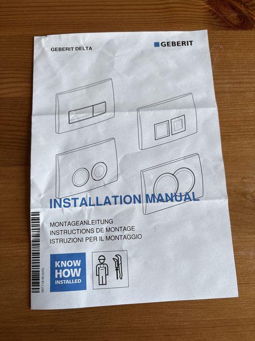 Przycisk do toalety Geberit Delta20 bialy Nowy