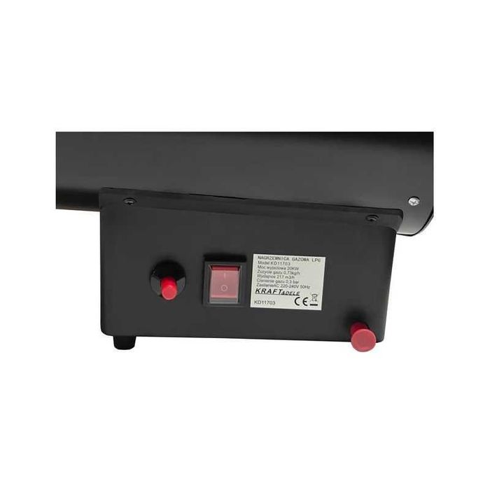 Nagrzewnica dmuchawa gazowa 20kW + reduktor, wąż