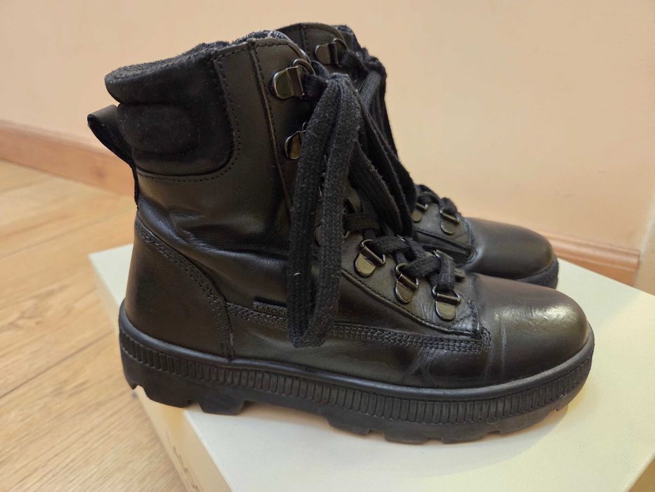 Dziewczęce skórzane buty zimowe, rozm. 32