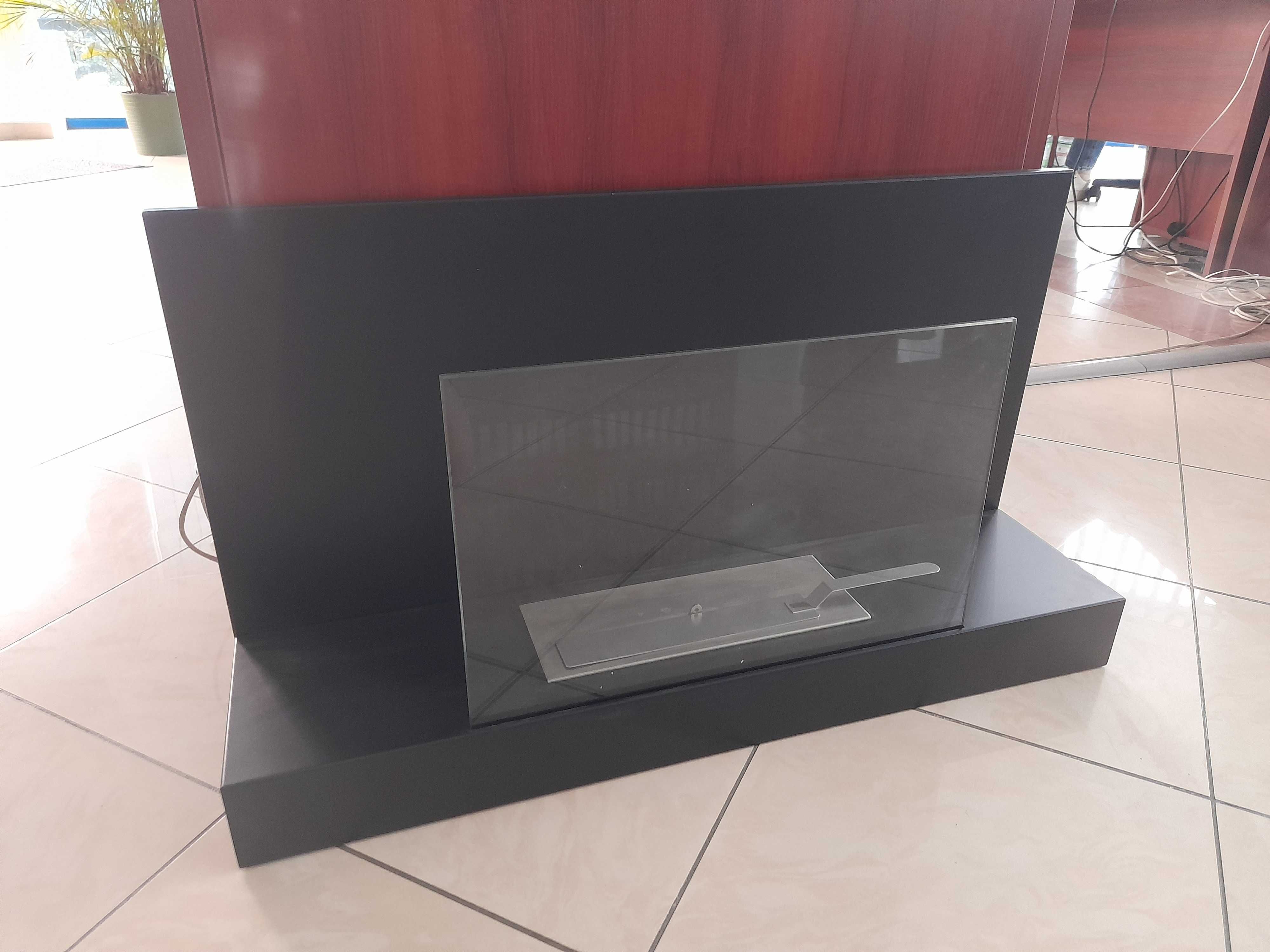 Biokominek wiszący 90x50x23 cm Czarny strukturalny mat