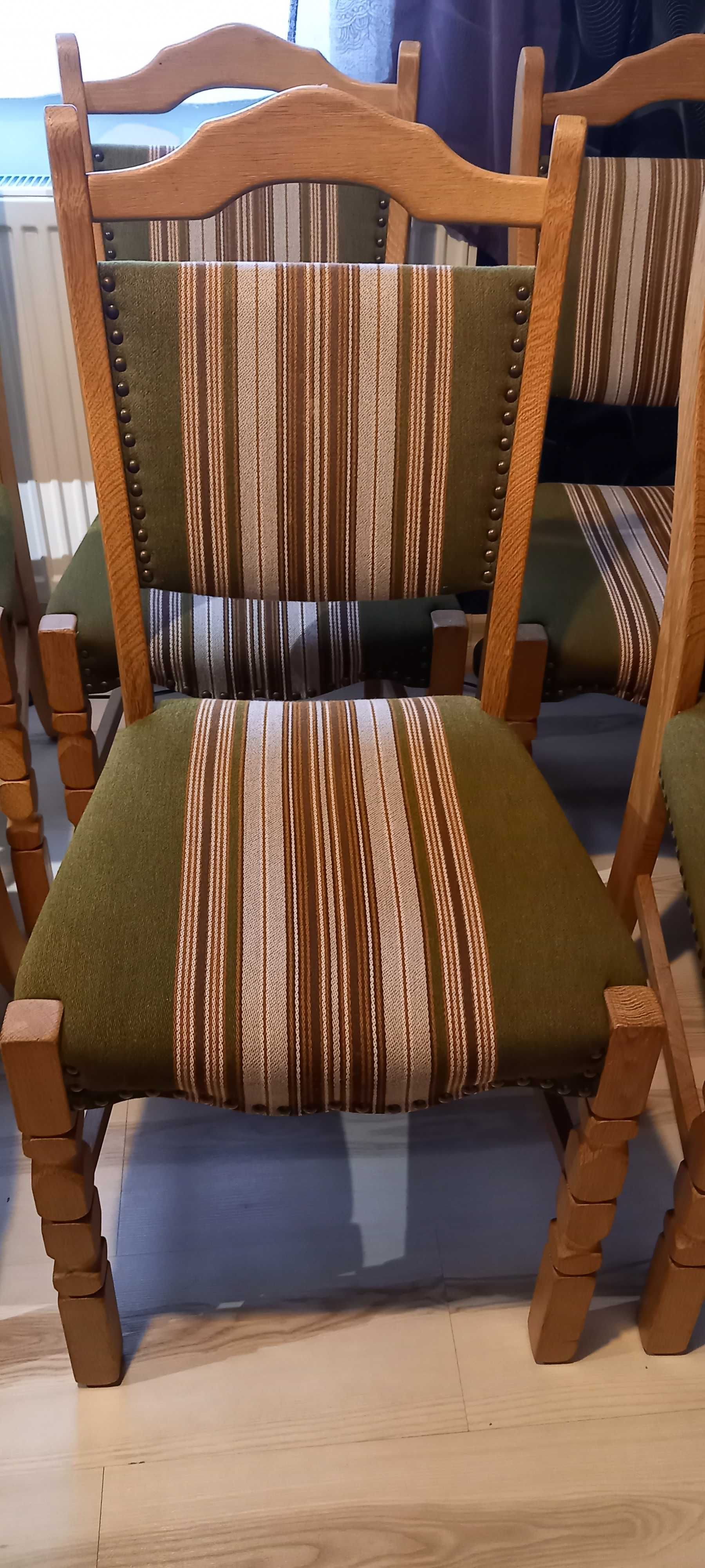 Krzesła dębowe w naturalnym kolorze - 6 sztuk