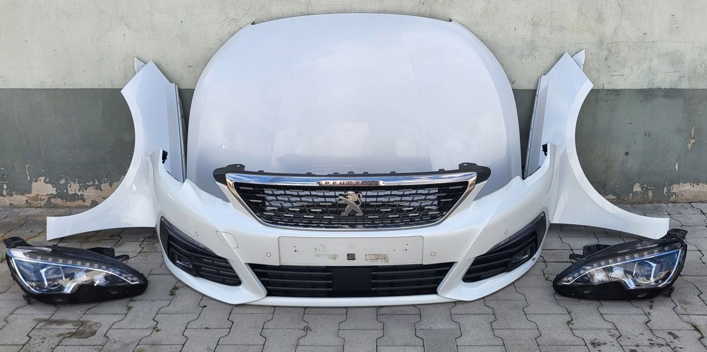 PEUGEOT 308 LIFT GT-LINE MASKA ZDERZAK BŁOTNIKI PAS LAMPY LED CHŁODNICE