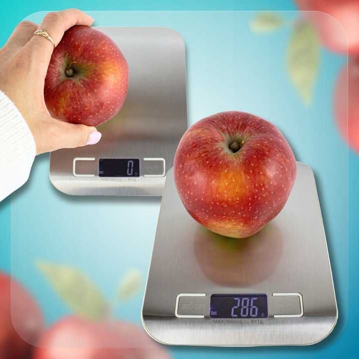 Waga GASTRONOMICZNA KUCHENNA elektroniczna LCD do 10 KG Srebrna