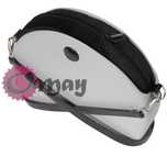 Elegancki organizer OBAG MOON LIGHT welur czarny czarne suwaki OMAY