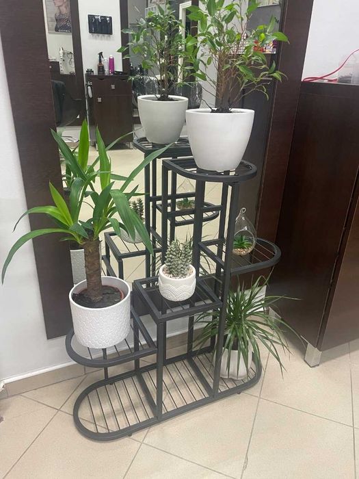 Kwietnik Metalowy Stojak Na Kwiaty Rośliny Stojący Industrialny