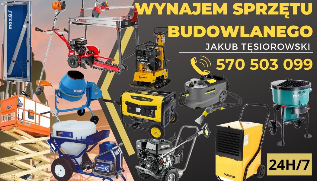 Wynajem sprzętu budowlanego i ogrodniczego