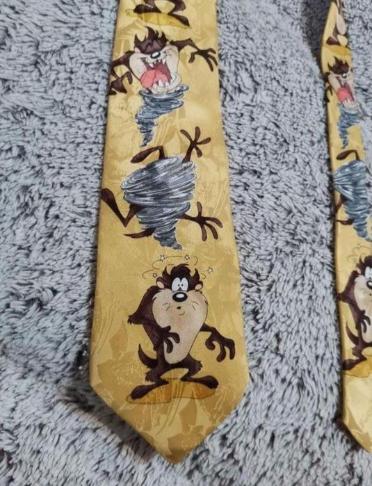 Вінтажна шовкова чоловіча краватка looney tunes tie rack 1997, італія