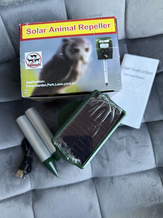 Ultradźwiękowy solarny odstraszacz zwierząt Zonpor NOWY