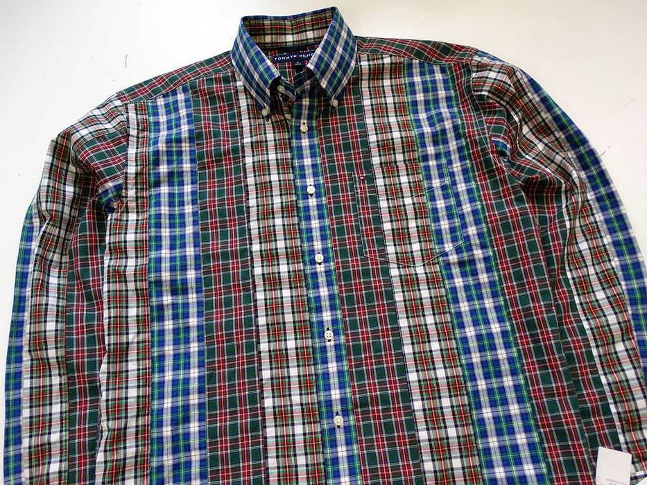 Koszula Tommy Hilfiger M Kratka Patchwork Nowa z Metkami