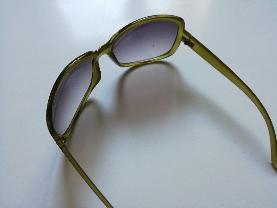 ORSAY okulary damskie przeciwsloneczne khaki zielone oliwkowe muchy