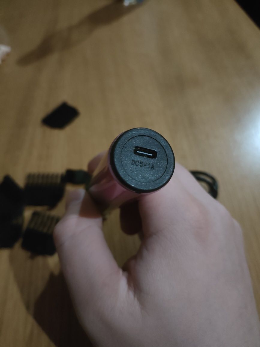 Maszynka, trymer do brody USB C, wyświetlacz LCD