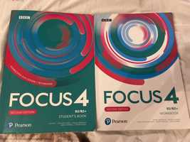 Książki podręcznik i zeszyt ćwiczeń Focus 4 język angielski do liceum