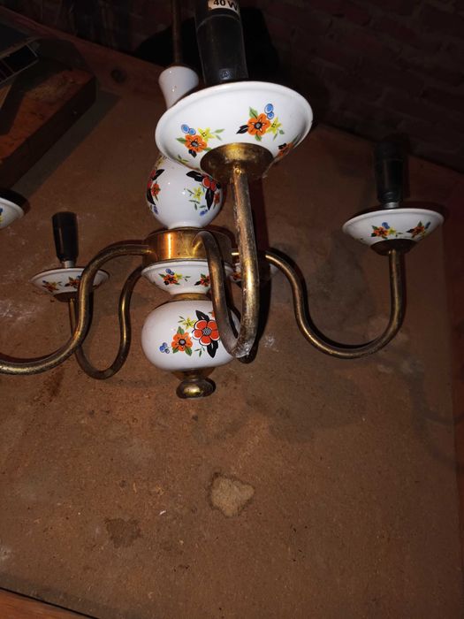 Lampa wisząca porcelanowa czasy prl