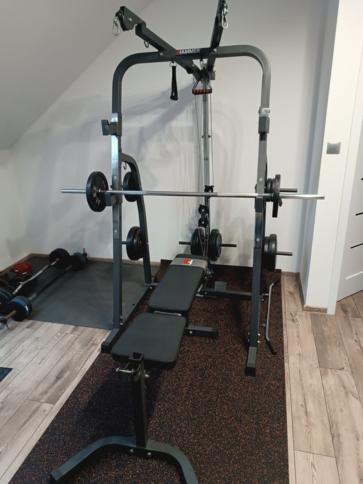 Atlas, ławka, brama, obciążenie, pełny  zestaw do ćwiczeń.