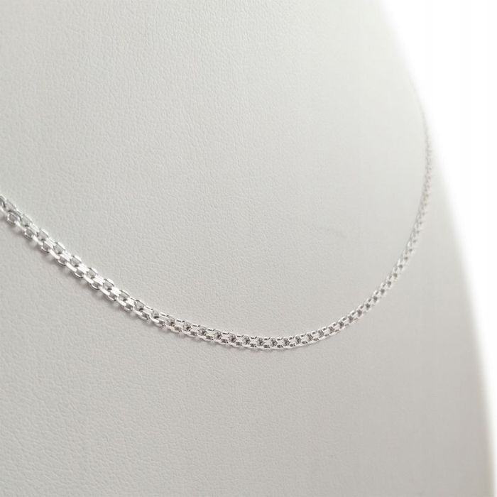 Piękny Srebrny Naszyjnik Łańcuszek Damski 925 / Lśniący / Solidny Prez