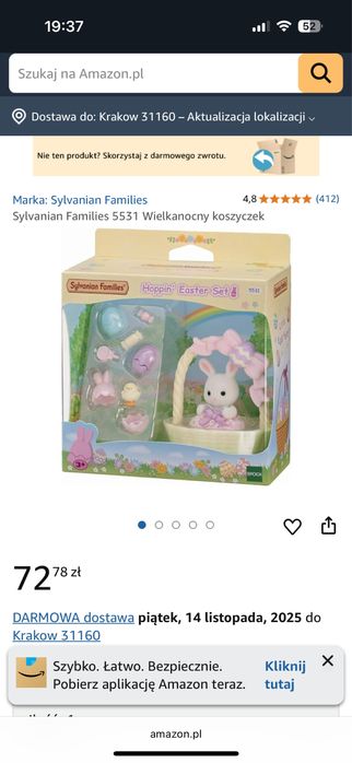 Sylvamian families zestaw wielkanocny nowy