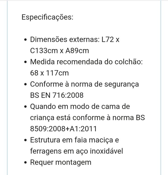 Berço SnuzKot para bebé