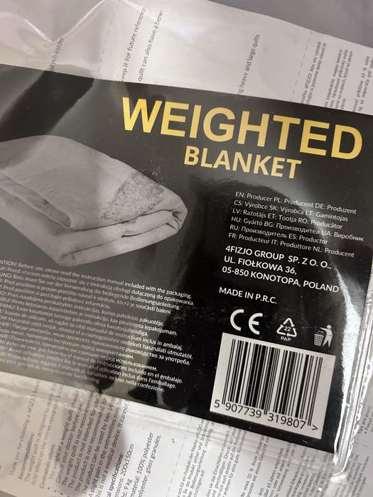 Kołdra obciążająca sensoryczna 9 kg / 200x150cm