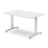 Biały stół SANNA Meble AJ 120x80x72 cm Chrom do domu do biura biurowy